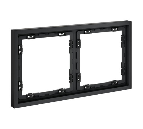 Рамка 2-м S70 пластик. графит Voltum VLS100207