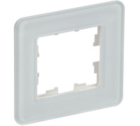 Рамка 1-м BRITE РУ-1-2-Бр стекло бел. RE IEK BR-M12-G-41-K01
