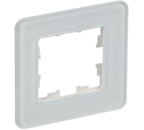 Рамка 1-м BRITE РУ-1-2-Бр стекло бел. RE IEK BR-M12-G-41-K01