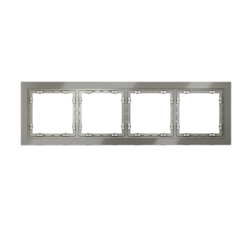 Рамка 4-м S70 стеклян. шелк Voltum VLS110404