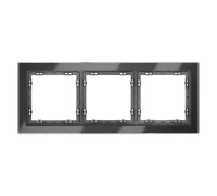 Рамка 3-м S70 стеклян. графит Voltum VLS110307