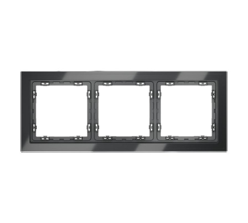 Рамка 3-м S70 стеклян. графит Voltum VLS110307