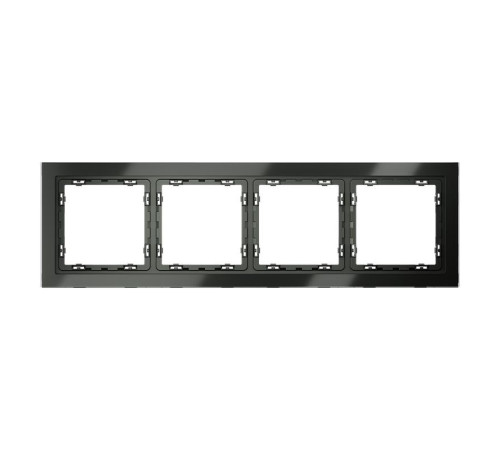 Рамка 4-м S70 стеклян. титан Voltum VLS110406
