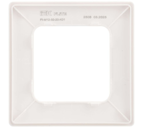 Рамка 1-м СП FLITE РУ-1-К-ФлБ бел. IEK FI-M12-32-20-K01