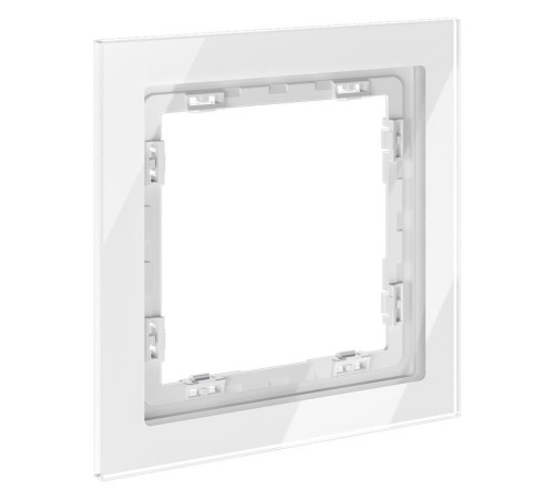 Рамка 1-м S70 стеклян. бел. Voltum VLS110101