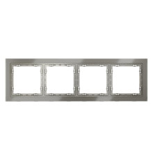 Рамка 4-м S70 стеклян. шелк Voltum VLS110404