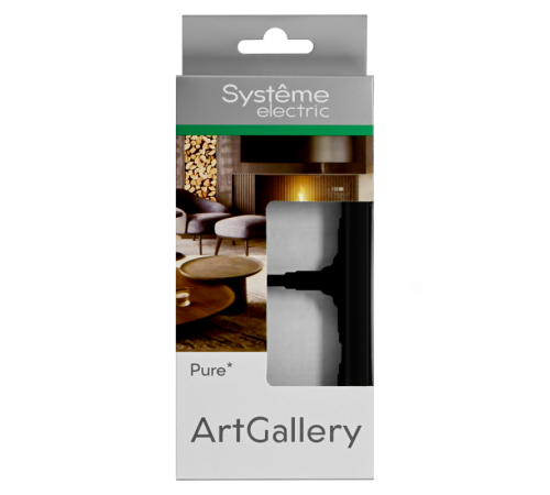 Рамка 2-м ArtGallery Pure матов. органич. стекло черн. SE GAL331002