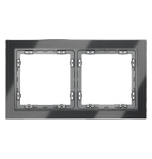 Рамка 2-м S70 стеклян. графит Voltum VLS110207