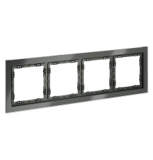 Рамка 4-м S70 стеклян. титан Voltum VLS110406