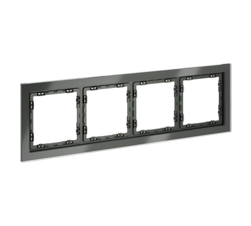 Рамка 4-м S70 стеклян. титан Voltum VLS110406