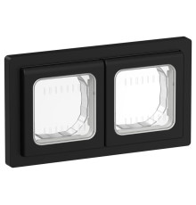 Рамка 2-м СП FLITE Рпро-2-55-ФлЧ IP55 черн. IEK FI-M20-32-55-K02