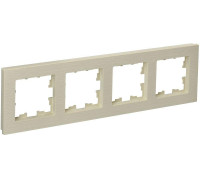 Рамка 4-м BRITE РУ-4-Бр беж. рифленый IEK BR-M42-51-K10