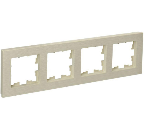 Рамка 4-м BRITE РУ-4-Бр беж. рифленый IEK BR-M42-51-K10