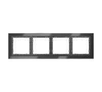 Рамка 4-м S70 стеклян. графит Voltum VLS110407
