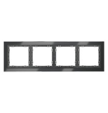 Рамка 4-м S70 стеклян. графит Voltum VLS110407