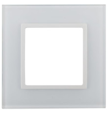 Рамка 1-м 14-5101-01 стекло Elegance бел.+бел. Эра Б0059166