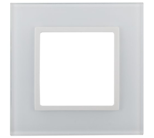 Рамка 1-м 14-5101-01 стекло Elegance бел.+бел. Эра Б0059166