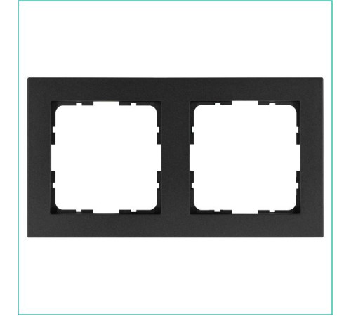 Рамка 2-м G-Classic антрацит Jasmart G1002B