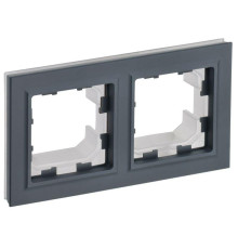 Рамка 2-м BRITE IP44 РУ-2-БрГ-44 граф. IEK BR-M22-44-K53