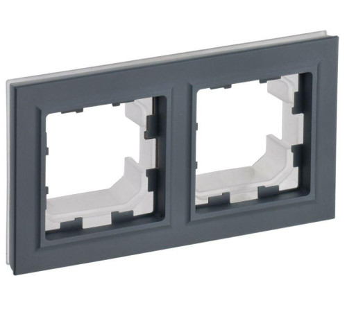 Рамка 2-м BRITE IP44 РУ-2-БрГ-44 граф. IEK BR-M22-44-K53
