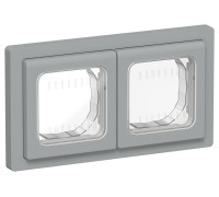 Рамка 2-м СП FLITE Рпро-2-55-ФлС IP55 сер. IEK FI-M20-32-55-K03