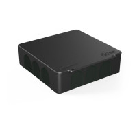 Коробка распределительная 100х100х30 (HF) двухкомп. Безгалоген. для прям. монтажа черн. (уп.48шт) Промрукав 60-0302-9005