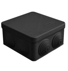 Коробка распределительная ОП 105х105х56мм IP54 7 выходов 4 гермоввода крышка защелкивающаяся материал – полипропилен черн. Epplast 100015