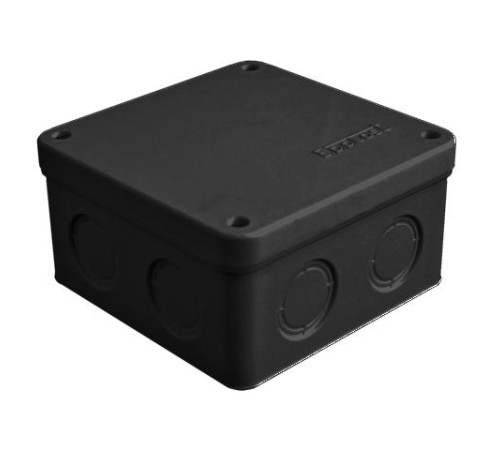 Коробка распределительная ОП 105х105х56мм IP54 7 выходов без гермовводов крышка на винтах материал - полипропилен черн. Epplast 115065