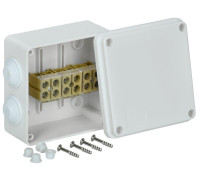 Коробка распаячная ОП КМ 100х100х50мм бел. IEK UKO10-100-050-100-K01-E