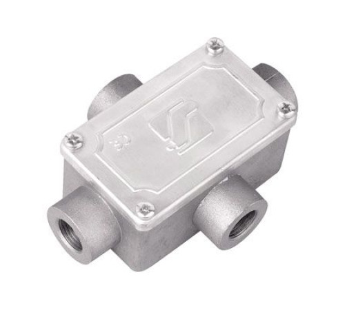Коробка ответвительная 118х83х42мм 4 ввода М20х1.5 IP55 алюм. DKC 6430-20