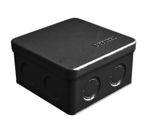 Коробка распределительная ОП 105х105х56мм IP54 7 выходов без гермовводов крышка защелкивающаяся материал - полипропилен черн. Epplast 105035