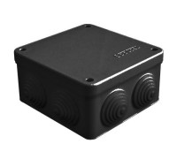 Коробка распределительная ОП 105х105х56мм IP54 7 выходов 4 гермоввода крышка на винтах материал - полипропилен черн. Epplast 110045