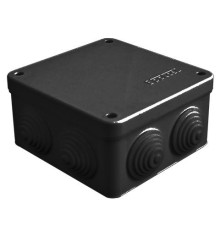 Коробка распределительная ОП 105х105х56мм IP54 7 выходов 4 гермоввода крышка на винтах материал - полипропилен черн. Epplast 110045