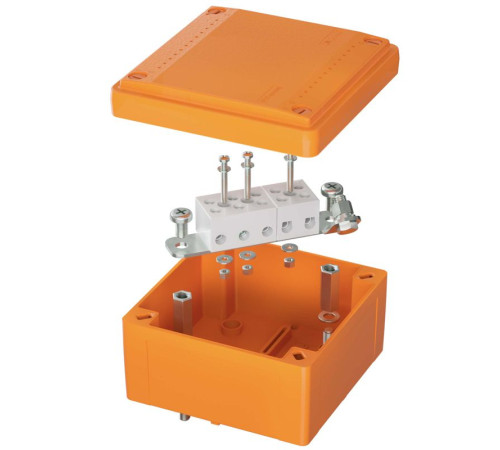 Коробка ответвительная FS 100х100х50мм 5р 450В 20А 10кв.мм с гладкими стенками и клеммн. IP56 пластик. DKC FSB10510