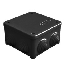 Коробка распределительная ОП 85х85х45мм IP54 7 выходов 3 гермоввода. крышка на винтах материал - полипропилен черн. Epplast 130115