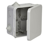 Коробка распаячная ОП 100х100х50 IP54 КМ41256 откид. крышка 8 вводов (7035) IEK UKO31-100-100-050-K03-54