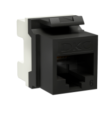 Модуль Keystone RJ45 CAT6 не экранированный 180град. черн. DKC RNK6U180BK