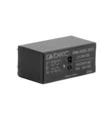 Реле миниатюрное низкопрофильное 2CO ком. ток 8А AgSnO2 напряжение 12В DC DKC IRM-12DC-2CO