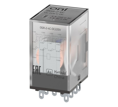 Реле общего назначения OGR-2 4C 220В DC ONI OGR-2-4C-DC220V