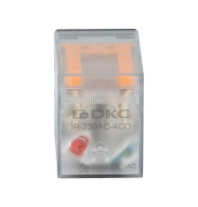 Реле одиночное 230В AC до 5А 4 прекидн. контакта DKC IR-230AC-4CO