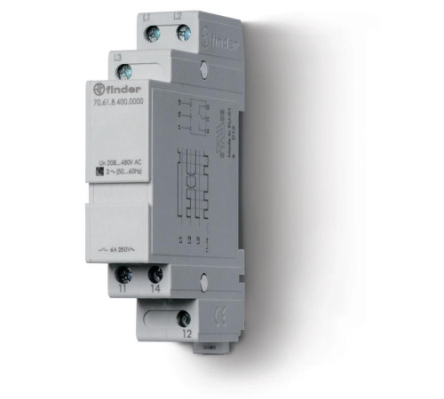 Реле контрольное 6А 1CO IP20 FINDER 706184000000