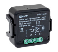 Реле умное в подрозетник 1-канальное Zigbee Connect Select с нейтралью EKF ssh-1g-zb
