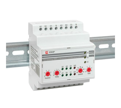 Контроллер АВР на 2 ввода с секционированием AVR-3 PROxima EKF rel-avr-3