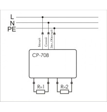 Реле напряжения CP-708 (однофазный; микропроцессорный; цифровая индикация напряжения; розеточный тип корпуса; для установки в монтажную коробку d60мм 150-300В 10А 1Z IP20) F&F EA04.009.008
