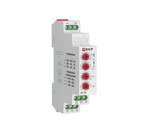 Реле времени RT-2C 12-240В 2 регулир. порога времени 2 исп. конт. PROxima EKF rt-2c-12-240