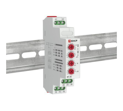 Реле времени RT-2C 12-240В 2 регулир. порога времени 2 исп. конт. PROxima EKF rt-2c-12-240