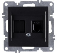 Розетка телефонная 1вых. СП 1мод. LAVIN/KAREN RJ45 кат.3 механизм черн. ARVIA 50 07 2000 221