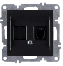 Розетка телефонная 1вых. СП 1мод. LAVIN/KAREN RJ45 кат.3 механизм черн. ARVIA 50 07 2000 221