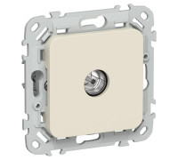 Розетка телевизионная оконечная СП FLITE РТВм-1-1-1-ФлСл тип M экранир. механизм сливочный IEK FI-A13-O-K86