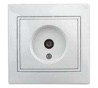 Розетка телевизионная одиночная TV СП Plano 1-301-01 IP20 бел. Intro Б0027617